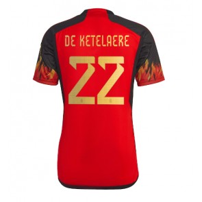 Belgia Charles De Ketelaere #22 Koszulka Podstawowych MŚ 2022 Krótki Rękaw